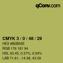 Código de color: CMYK 3 / 0 / 48 / 29 | qconv.com