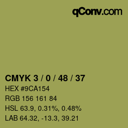 Farbcode: CMYK 3 / 0 / 48 / 37 | qconv.com
