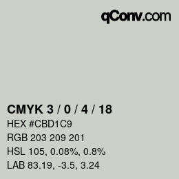 Color code: CMYK 3 / 0 / 4 / 18 | qconv.com