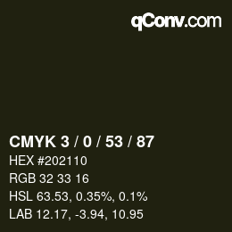 Color code: CMYK 3 / 0 / 53 / 87 | qconv.com