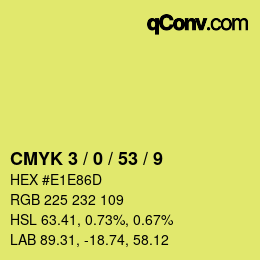 Color code: CMYK 3 / 0 / 53 / 9 | qconv.com
