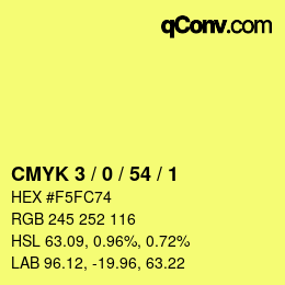 Color code: CMYK 3 / 0 / 54 / 1 | qconv.com