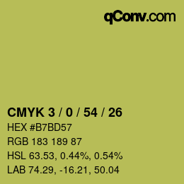 カラーコード: CMYK 3 / 0 / 54 / 26 | qconv.com