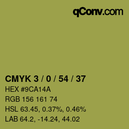 カラーコード: CMYK 3 / 0 / 54 / 37 | qconv.com
