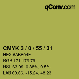Color code: CMYK 3 / 0 / 55 / 31 | qconv.com
