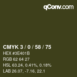 Color code: CMYK 3 / 0 / 58 / 75 | qconv.com
