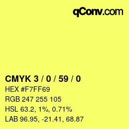 Color code: CMYK 3 / 0 / 59 / 0 | qconv.com