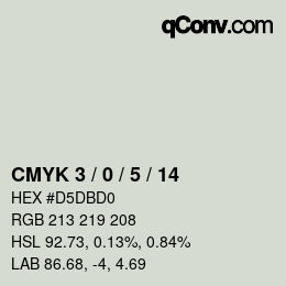 Color code: CMYK 3 / 0 / 5 / 14 | qconv.com