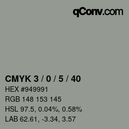 Color code: CMYK 3 / 0 / 5 / 40 | qconv.com