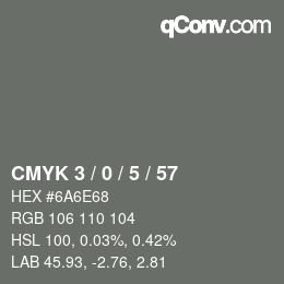 Color code: CMYK 3 / 0 / 5 / 57 | qconv.com