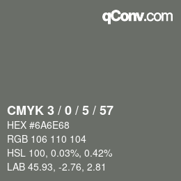 Color code: CMYK 3 / 0 / 5 / 57 | qconv.com