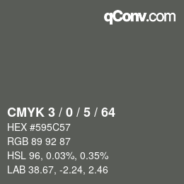 Color code: CMYK 3 / 0 / 5 / 64 | qconv.com