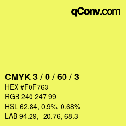 Color code: CMYK 3 / 0 / 60 / 3 | qconv.com