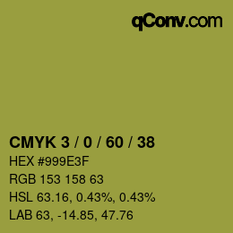颜色代码: CMYK 3 / 0 / 60 / 38 | qconv.com