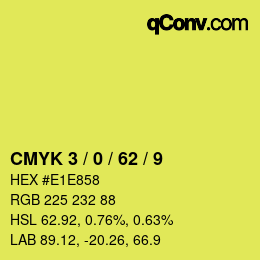 Color code: CMYK 3 / 0 / 62 / 9 | qconv.com