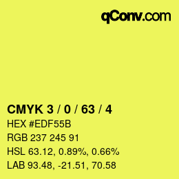 Color code: CMYK 3 / 0 / 63 / 4 | qconv.com