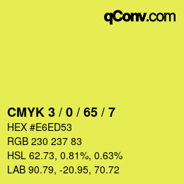 Color code: CMYK 3 / 0 / 65 / 7 | qconv.com