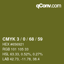 Color code: CMYK 3 / 0 / 68 / 59 | qconv.com