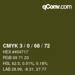 Color code: CMYK 3 / 0 / 68 / 72 | qconv.com