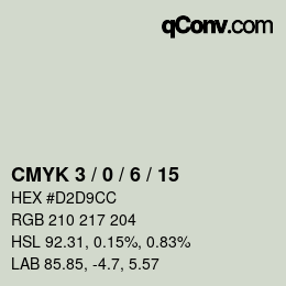 Color code: CMYK 3 / 0 / 6 / 15 | qconv.com