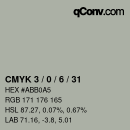 Color code: CMYK 3 / 0 / 6 / 31 | qconv.com