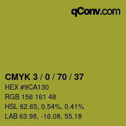 Color code: CMYK 3 / 0 / 70 / 37 | qconv.com