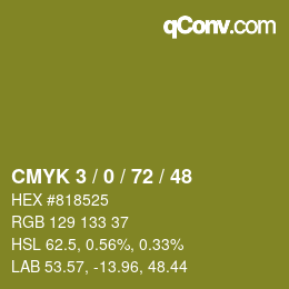 Color code: CMYK 3 / 0 / 72 / 48 | qconv.com