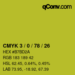 Color code: CMYK 3 / 0 / 78 / 26 | qconv.com