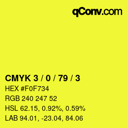 Color code: CMYK 3 / 0 / 79 / 3 | qconv.com