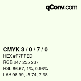 Color code: CMYK 3 / 0 / 7 / 0 | qconv.com