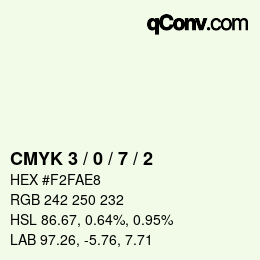 Color code: CMYK 3 / 0 / 7 / 2 | qconv.com