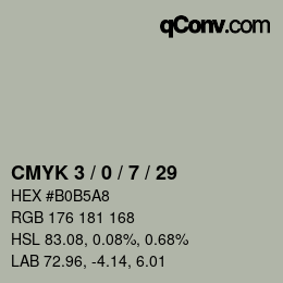 Color code: CMYK 3 / 0 / 7 / 29 | qconv.com