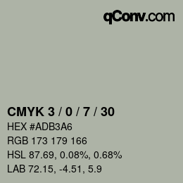 Color code: CMYK 3 / 0 / 7 / 30 | qconv.com