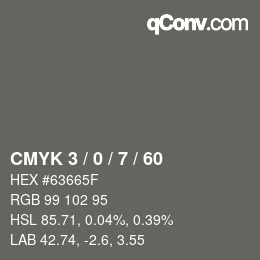 Color code: CMYK 3 / 0 / 7 / 60 | qconv.com