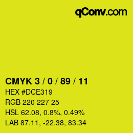 Color code: CMYK 3 / 0 / 89 / 11 | qconv.com