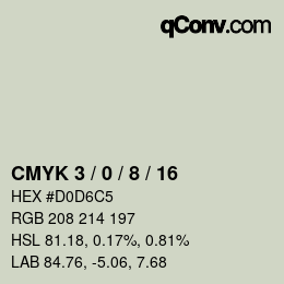 Color code: CMYK 3 / 0 / 8 / 16 | qconv.com