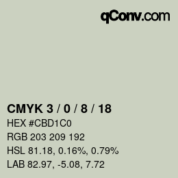 Color code: CMYK 3 / 0 / 8 / 18 | qconv.com