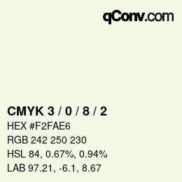 Color code: CMYK 3 / 0 / 8 / 2 | qconv.com