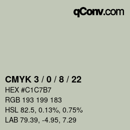 Color code: CMYK 3 / 0 / 8 / 22 | qconv.com
