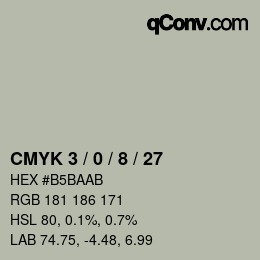 Color code: CMYK 3 / 0 / 8 / 27 | qconv.com