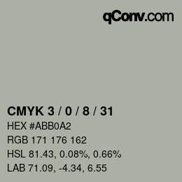 Color code: CMYK 3 / 0 / 8 / 31 | qconv.com