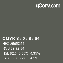 Color code: CMYK 3 / 0 / 8 / 64 | qconv.com