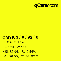 Color code: CMYK 3 / 0 / 92 / 0 | qconv.com