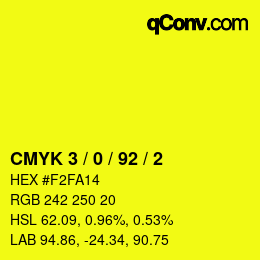 Color code: CMYK 3 / 0 / 92 / 2 | qconv.com