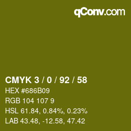 Color code: CMYK 3 / 0 / 92 / 58 | qconv.com