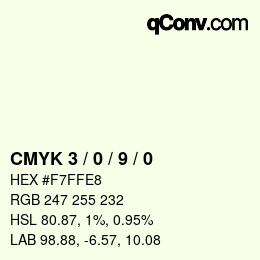Color code: CMYK 3 / 0 / 9 / 0 | qconv.com