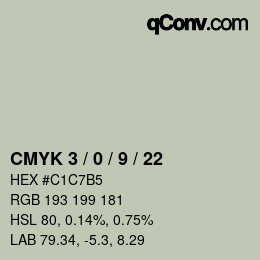 Color code: CMYK 3 / 0 / 9 / 22 | qconv.com