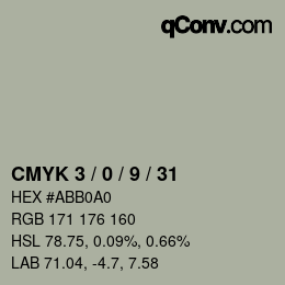 Color code: CMYK 3 / 0 / 9 / 31 | qconv.com