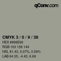 Color code: CMYK 3 / 0 / 9 / 38 | qconv.com