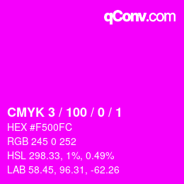 Color code: CMYK 3 / 100 / 0 / 1 | qconv.com